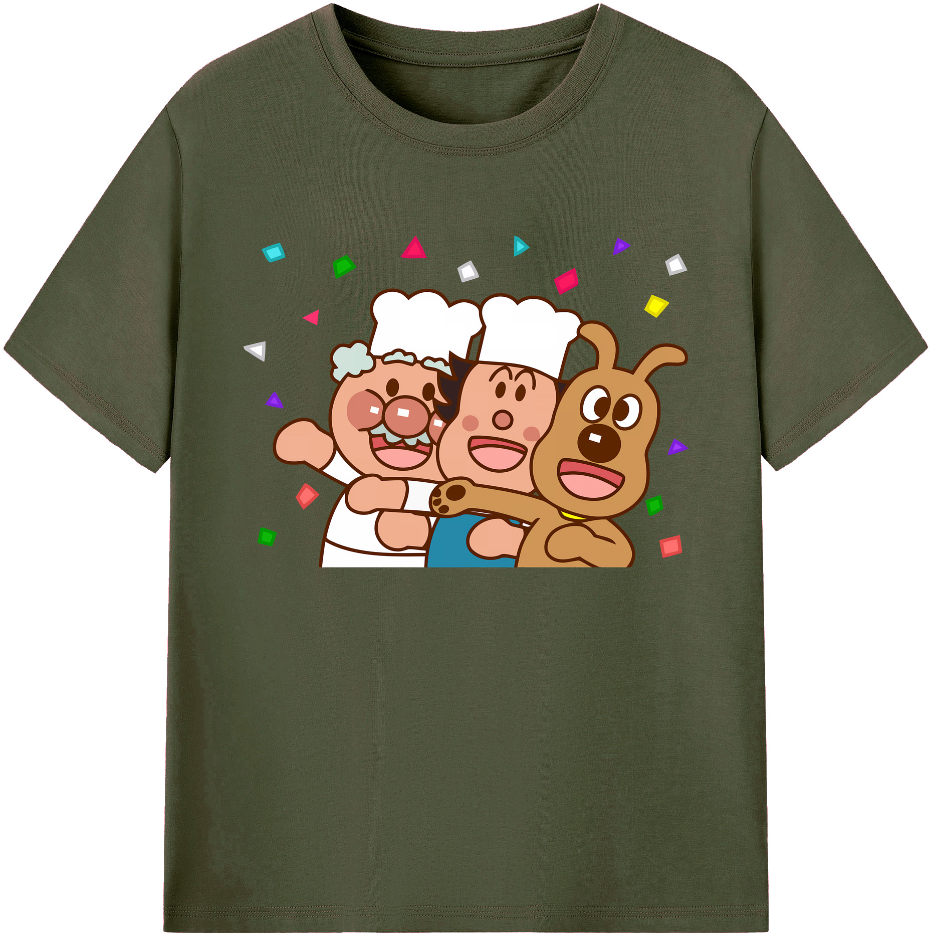 （画像用） アンパンマン Anpanman 綿100％ メンズ半袖Tシャツ｜肌触りやわらか＆通気性